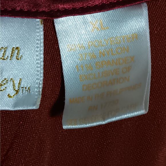 Vintage Gilligan & O'malley Nightgown XL Velour Soft Rusty Orange Sleeveless - Picture 8 of 9